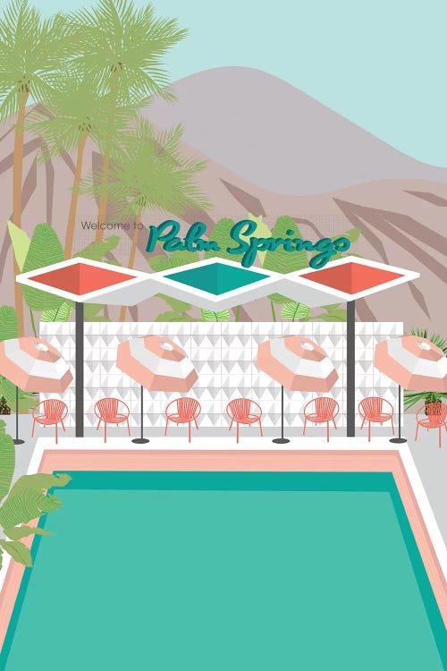 Welcome to Palm Springs by Jen Bucheli wall art
