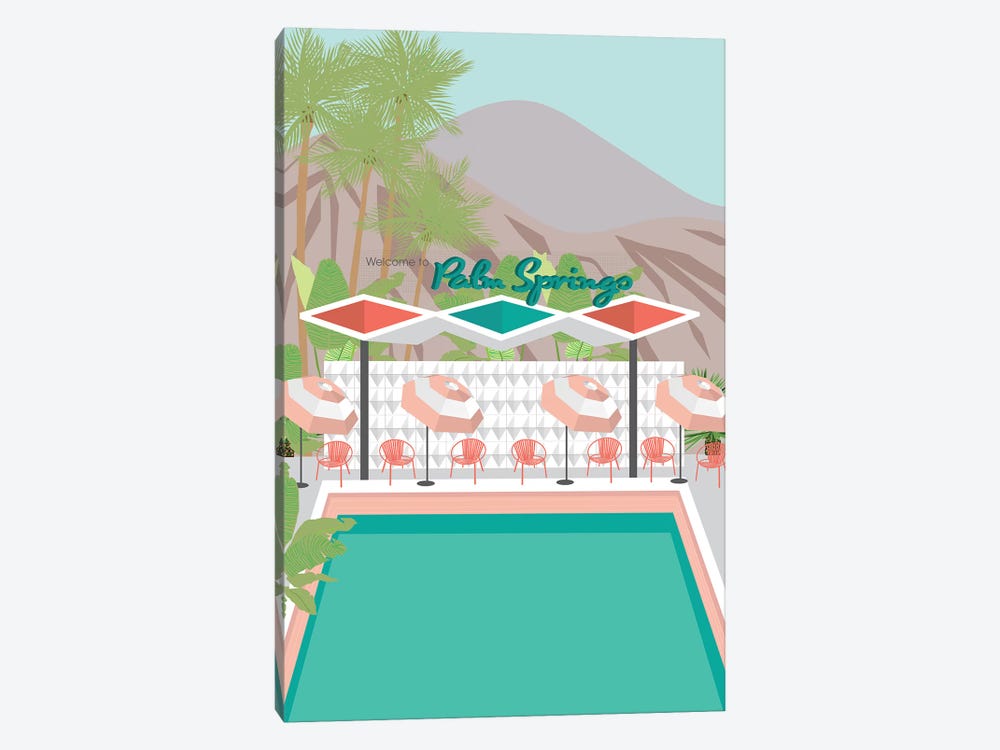 Welcome to Palm Springs by Jen Bucheli 1-piece Art Print