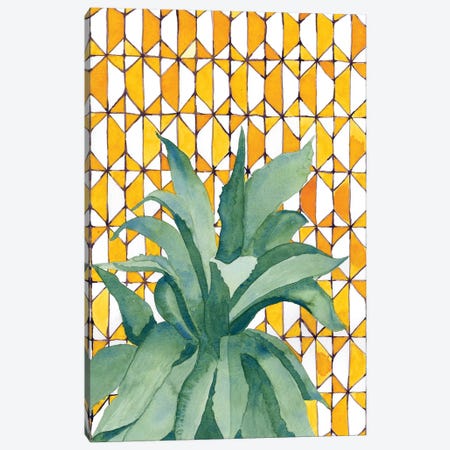Yellow Tile Agave Canvas Print #JBC27} by Jen Bucheli Canvas Print