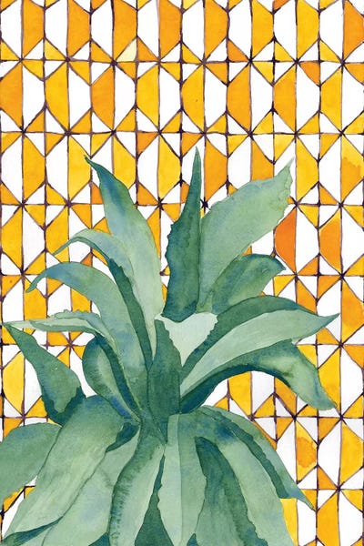 Tropical Décor: Yellow Tile Agave by Jen Bucheli