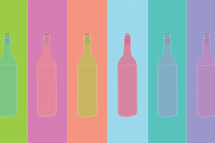 Colorful Mod Wine Bottles