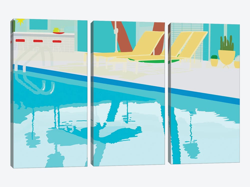 Poolside by Jen Bucheli 3-piece Canvas Art