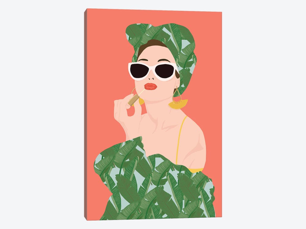 Tropical Lady by Jen Bucheli 1-piece Canvas Print