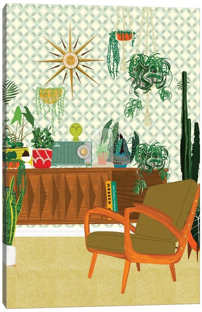 Plant Living Room Canvas Art Print - Jen Bucheli