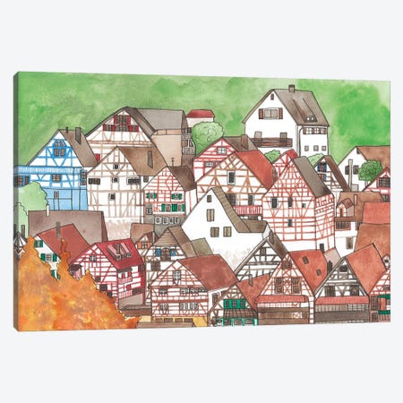 Small Town Canvas Print #JBC48} by Jen Bucheli Canvas Wall Art