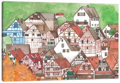Small Town Canvas Art Print - Jen Bucheli