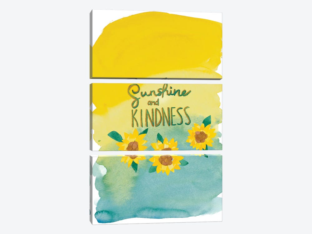 Sunshine and Kindness by Jen Bucheli 3-piece Canvas Artwork