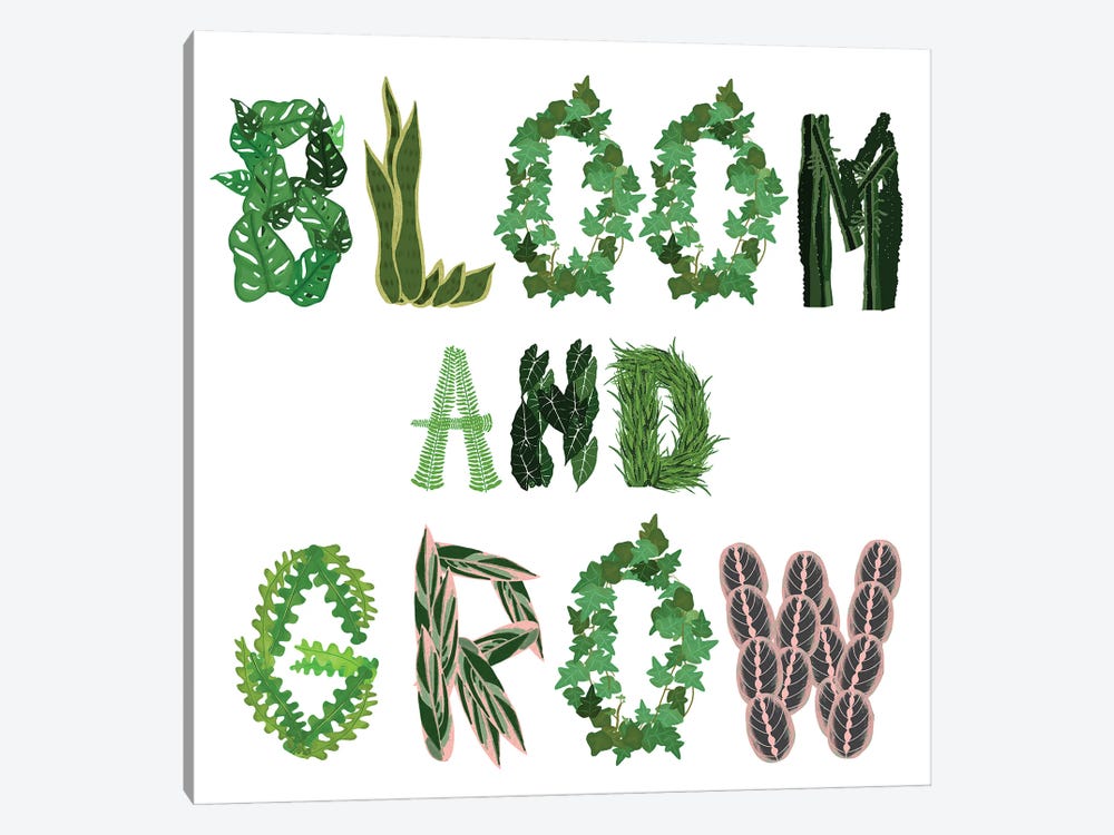 Bloom And Grow by Jen Bucheli 1-piece Canvas Print