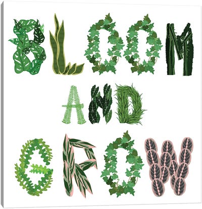 Bloom And Grow Canvas Art Print - Jen Bucheli