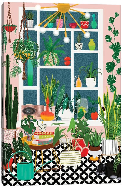Bright Plant Solarium Canvas Art Print - Plant Mom