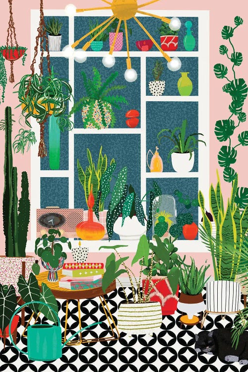 Bright Plant Solarium by Jen Bucheli wall art