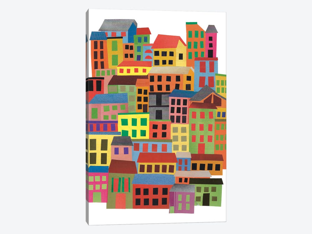 Mid Town City by Jen Bucheli 1-piece Canvas Print