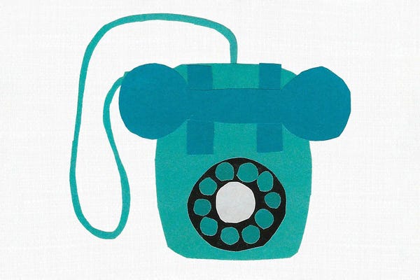 Retro Telephone Blue
