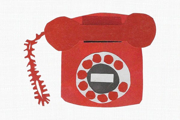 Retro Telephone Red
