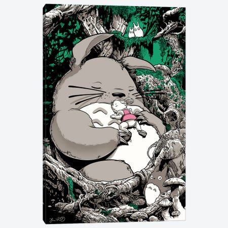 Totoro II Canvas Print #JBD121} by Joshua Budich Art Print