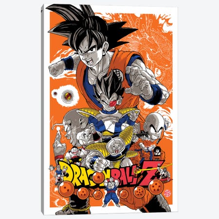 Dragon Ball Z Canvas Print #JBD124} by Joshua Budich Canvas Artwork