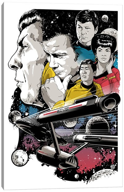 Star Trek (TOS) Canvas Art Print - Joshua Budich