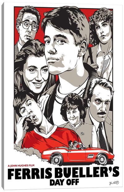 Ferris Bueller's Day Off Canvas Art Print - Fictional Character Art