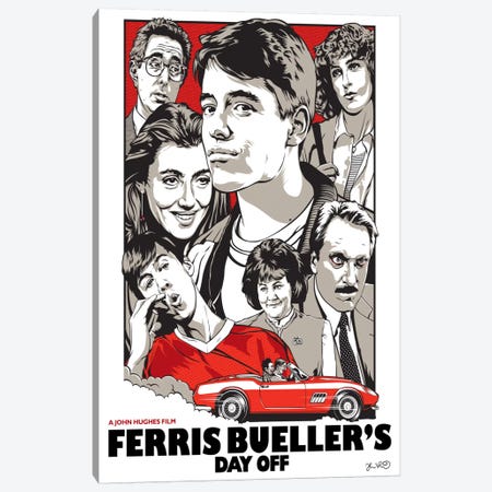 Ferris Bueller's Day Off Canvas Print #JBD13} by Joshua Budich Canvas Wall Art