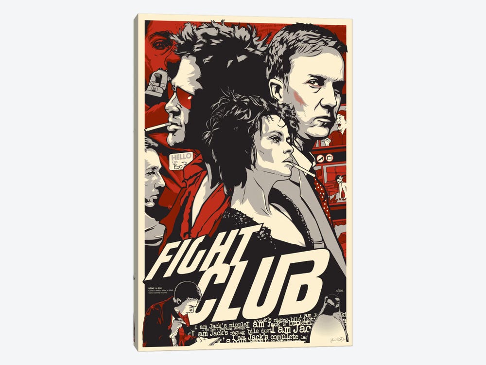 Fight Club by Joshua Budich 1-piece Canvas Art Print