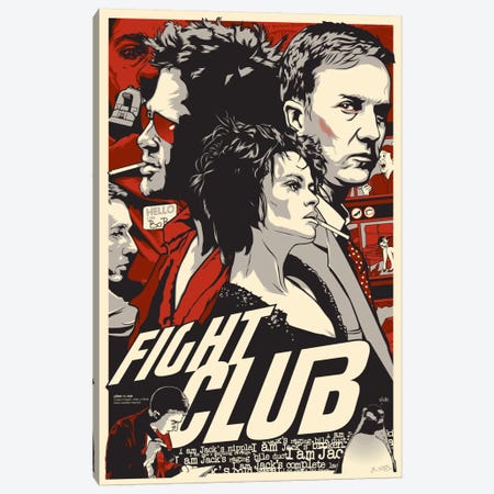 Fight Club Canvas Print #JBD14} by Joshua Budich Canvas Art Print