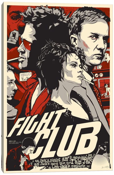 Fight Club Canvas Art Print - Brad Pitt