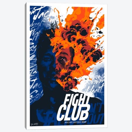 Fight Club: Mischief. Mayhem. Soap Canvas Print #JBD15} by Joshua Budich Canvas Print