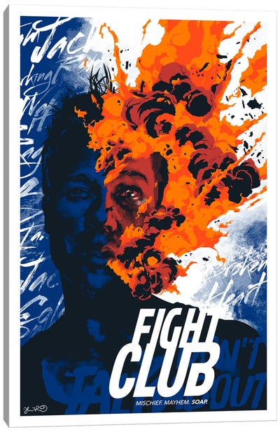 Fight Club: Mischief. Mayhem. Soap Canvas Art Print - Tyler Durden
