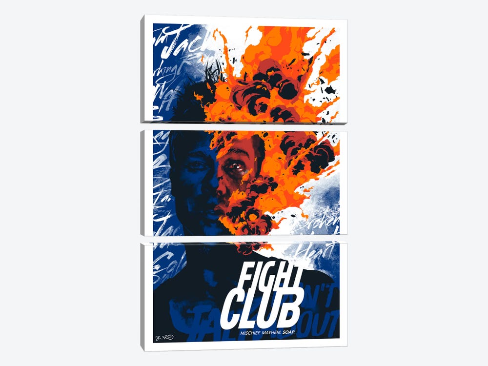 Fight Club: Mischief. Mayhem. Soap by Joshua Budich 3-piece Canvas Art