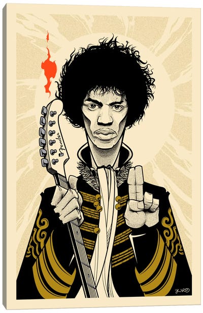 Hendrix Canvas Art Print - Jimi Hendrix
