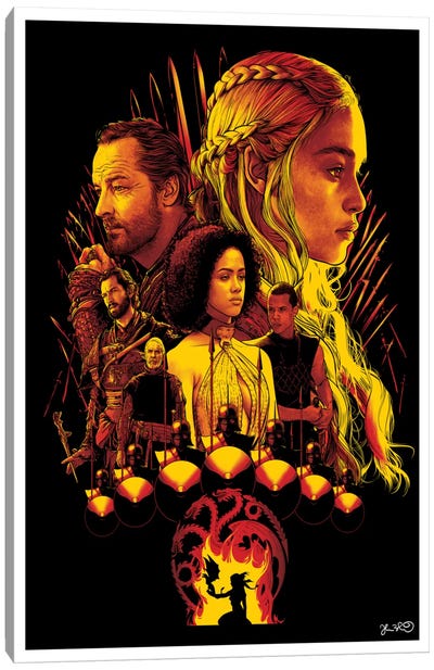 House Targaryen Canvas Art Print - Drama TV Show Art