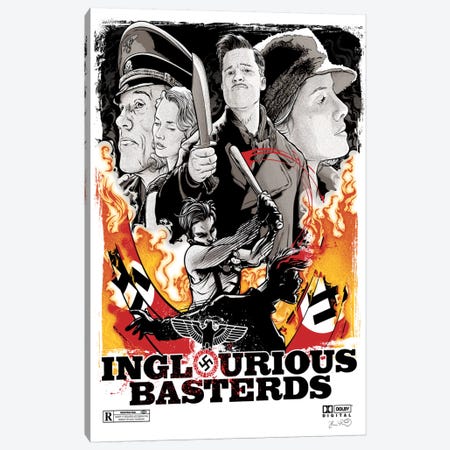 Inglourious Basterds Canvas Print #JBD22} by Joshua Budich Art Print