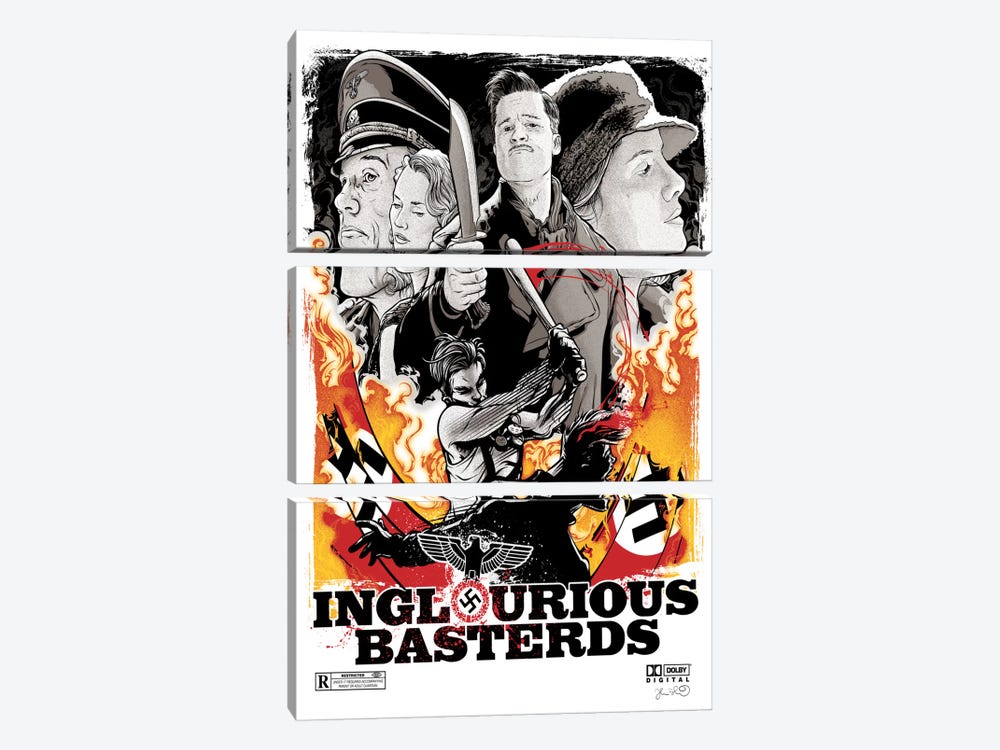 Inglourious Basterds by Joshua Budich 3-piece Canvas Art