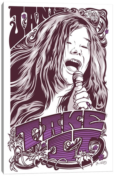 Take It (Janis Joplin) Canvas Art Print - Concert Posters