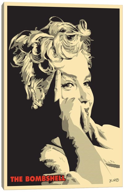 The Bombshell: Marilyn Monroe Canvas Art Print - Joshua Budich