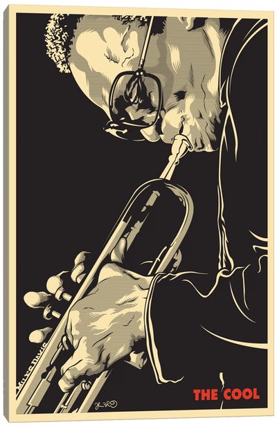 The Cool: Miles Davis Canvas Art Print - Joshua Budich