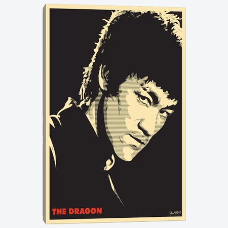 The Dragon: Bruce Lee Canvas Print #JBD49} by Joshua Budich Canvas Print