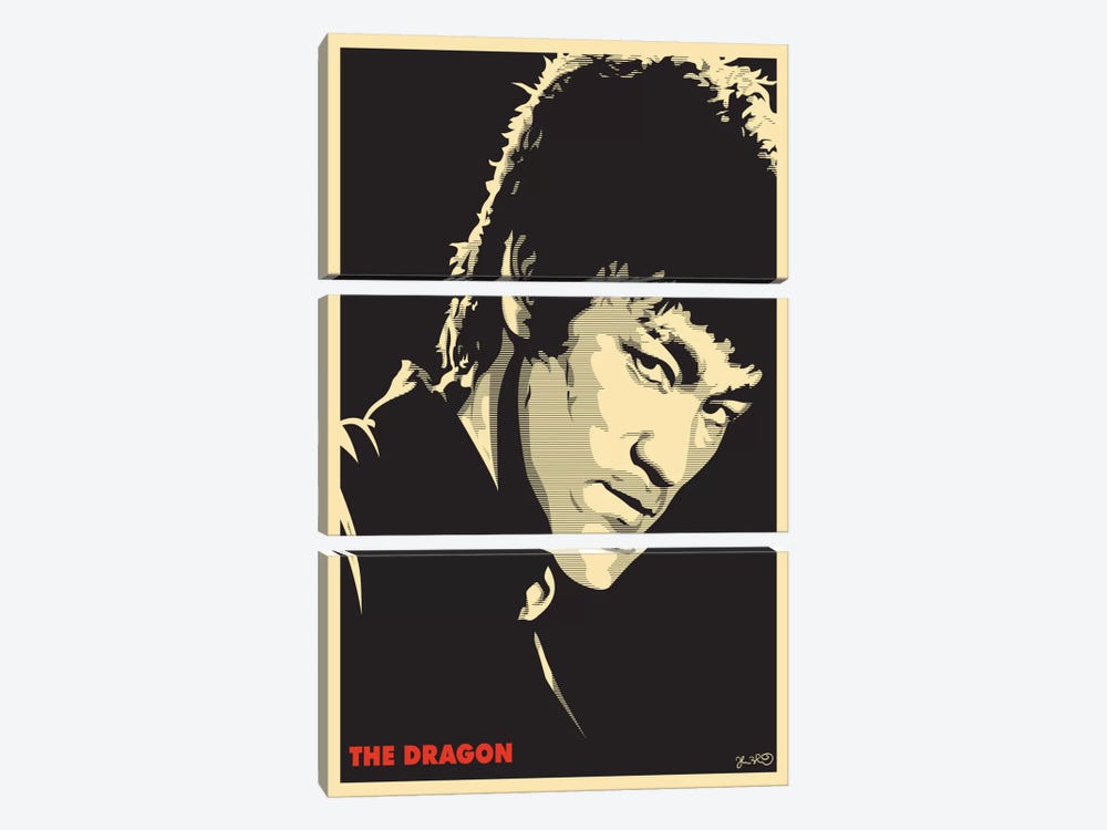 The Dragon: Bruce Lee by Joshua Budich 3-piece Canvas Art Print
