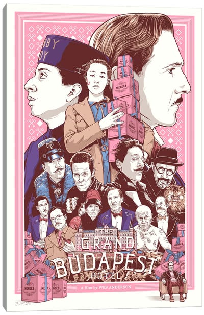The Grand Budapest Hotel Canvas Art Print - Comedy Movie Art
