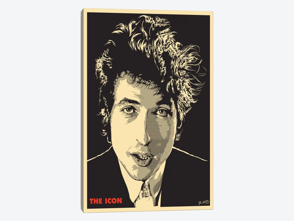The Icon: Bob Dylan by Joshua Budich 1-piece Canvas Artwork