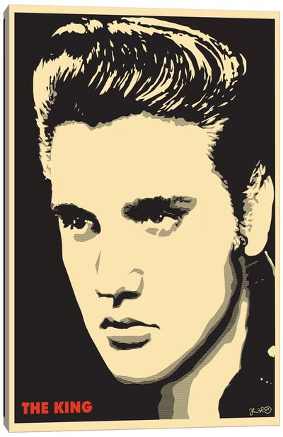 The King: Elvis Presley Canvas Art Print - Joshua Budich