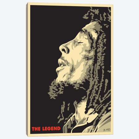 The Legend: Bob Marley Canvas Print #JBD57} by Joshua Budich Canvas Art Print