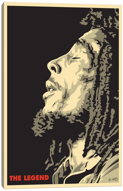 The Legend: Bob Marley Canvas Art Print - Seventies Nostalgia Art
