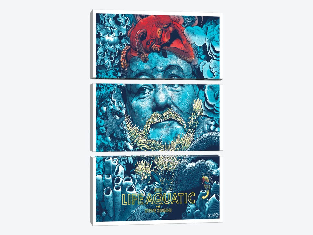 The Life Aquatic With Steve Zissou by Joshua Budich 3-piece Art Print