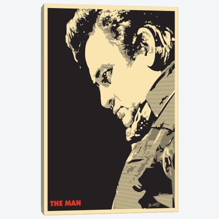 The Man: Johnny Cash Canvas Print #JBD59} by Joshua Budich Canvas Wall Art