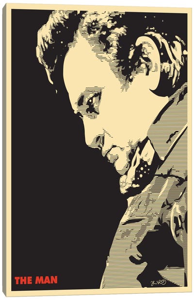 The Man: Johnny Cash Canvas Art Print - Joshua Budich