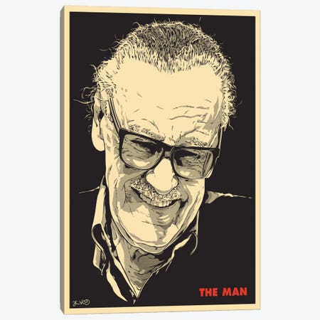 The Man: Stan Lee Canvas Print #JBD60} by Joshua Budich Art Print