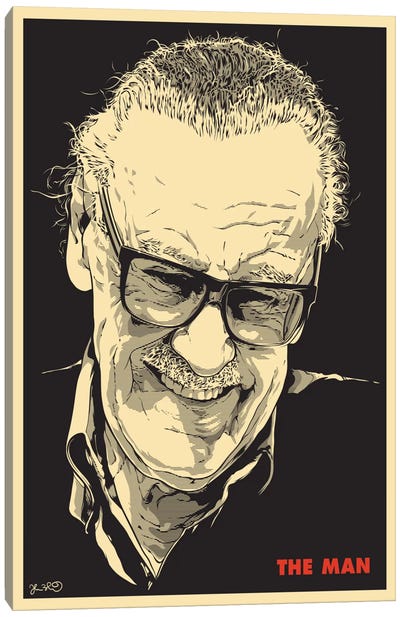 The Man: Stan Lee Canvas Art Print - Author & Journalist Art