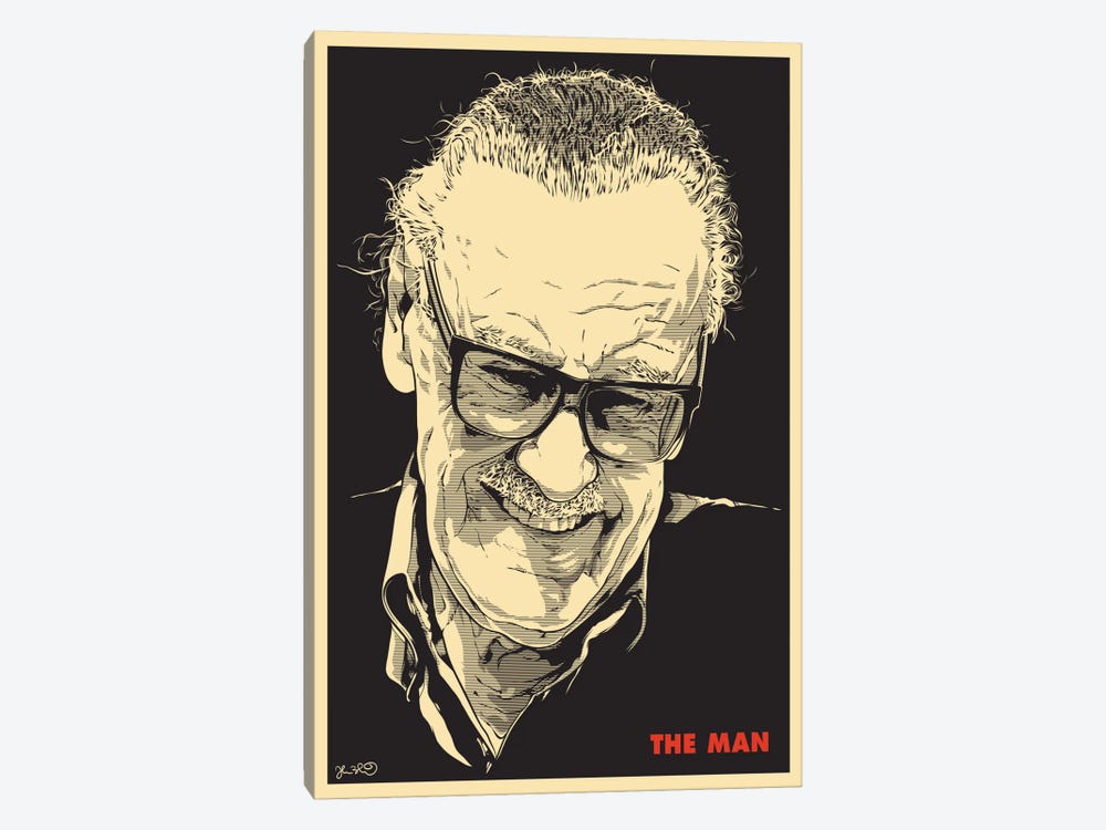 The Man: Stan Lee by Joshua Budich 1-piece Canvas Artwork