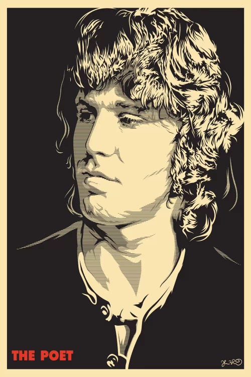 The Poet: Jim Morrison by Joshua Budich wall art